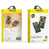 Awei Powerbank PA-10, 10000 mAh, inductief opladen, MagSafe, zwart