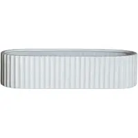 DBKD Stripe adventskandelaar 30 cm Shiny white