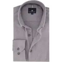 State of Art overhemd grijs flanel gemêleerd button-down