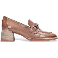 Hispanitas Dames Bruine Al Leren Mocassins (37), Leer, 3 tot 5 cm, Geen, Casual HI243590