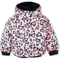 Billieblush gewatteerde jas roze Meisjes Polyester Capuchon Hartjes - maat 128