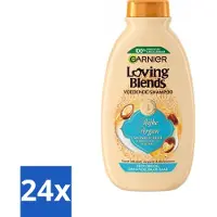 Garnier 24 x Loving Blends Rijke Argan Shampoo 300 ml - Argan Shampoo - Arganolie - Droog Haar - Onhandelbaar Haar - Haarvoeding