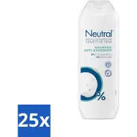 Neutral 25 x - Shampoo - Gevoelige Huid - Anti-Roos - 0% Kleurstof & Parfum - 250 ml - Gevoelige Huid - Anti-roos Shampoo - 0% Parfum - 0% Kleurstof - 0% Parabenen