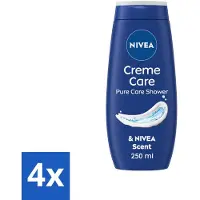 Nivea 4 x Douchecrème Care 250 ml - Douchecrème - Verzorgende Crème - Hydraterende Crème - Beschermende Crème - Crème