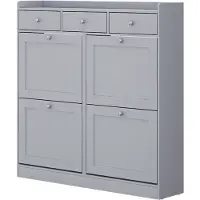 Vicco Vitto Schoenklaprek – 100 x 99.5 cm met 3 lades en 4 opvouwbare compartimenten Grijs