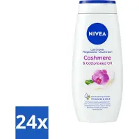 Nivea 24 x Douchecrème Cashmere & Cotton Seed Oil 250 ml - Douchegel - Cashmere Geur - Huid Verzorgen - Huid Beschermen - Hydraterende Douchegel