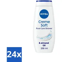 Nivea 24 x Douchecrème Soft 250 ml - Douchecrème - Hydratatie - Amandelolie - Zachte Huid - Voedend Schuim
