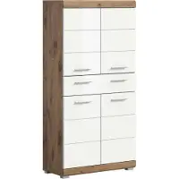 Furnilux Wave brede staande kast wit hoogglans mdf tz nox nb