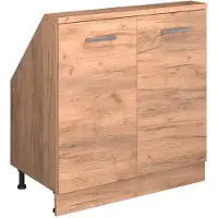 Vicco R-Line Keukenkast voor schuine wand – 80 cm met 2 deuren Krachtige eik goud