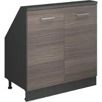 Vicco R-Line Keukenkast voor schuine wand – 80 cm met 2 deuren Edel grijs/antraciet