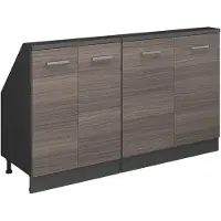 Vicco R-Line Keukenkast voor schuine wand – 140 cm Set van 2 Edel grijs/antraciet
