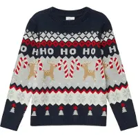 S.oliver Trui navy / lichtbruin / grijs / rood