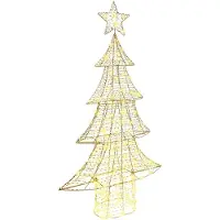 vidaXL Kerstboom met 160 LED Warmwit 151 cm PET