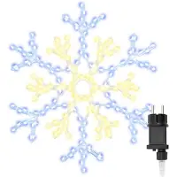 vidaXL Kerst sneeuwvlok met 180 LED Warmwit 56 x 49 x 0.7 cm PVC