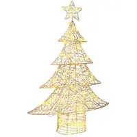 vidaXL Kerstboom 120 LED's Warmwit 120,5 cm PET