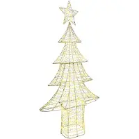 vidaXL Kerstboom 240 LED's Warmwit 181 cm PET