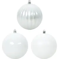 vidaXL Kerstbal Set XL 9 st Wit Ø 15 cm Kunststof