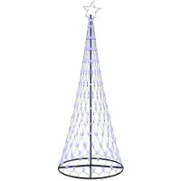 vidaXL LED kerstboom Blauw 250 cm Metaal