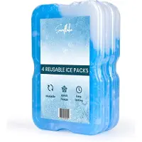Sunflake Koelelementen voor Koelbox en Koeltas - 4pack - Platte, Kleine en Mini Vrieselementen voor Reis, Picknick en Kamperen - Compacte Gel Koelelementen -