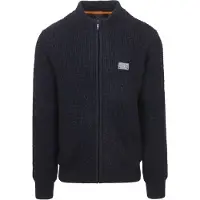 New zealand auckland vest effen navy wol normale fit