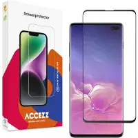 Accezz Gehard Glas Full Cover Screenprotector voor de Samsung Galaxy S10 Plus