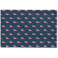 MuchoWow Deurmat 90x60 cm - Droogloopmat Haaien - Roze - Blauw - Zeedieren - Mat voor binnen - Schoonloopmat - Deurmatten met print - Inloopmat