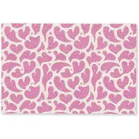 MuchoWow Deurmat 60x40 cm - Droogloopmat Hartjes - Print - Roze - Wit - Mat voor binnen - Schoonloopmat - Deurmatten met print - Inloopmat