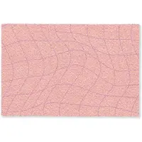 MuchoWow Deurmat 60x40 cm - Droogloopmat Hokjes patroon - Roze - Paars - Golvende lijnen - Mat voor binnen - Schoonloopmat - Deurmatten met print - Inloopmat