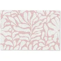 MuchoWow Deurmat 90x60 cm - Droogloopmat Bloemen - Patroon - Roze - Wit - Mat voor binnen - Schoonloopmat - Deurmatten met print - Inloopmat