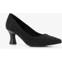 Nova dames pumps met glitters zwart maat 40