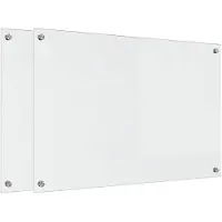 vidaXL Keukenachterwand 2 st Transparant 90 x 60 cm gehard glas