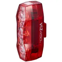Cateye Viz450 Achterlicht - Lumens: 450 - 300 Graden Zichtbaarheid - USB Oplaadbaar - OptiCube Lenstechnologie - 4 Lichtmodi - Rood