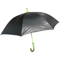 Casa Automatische Uitklapbare Stevige Stormbestendige Paraplu (Zwart met Fel Limegroen) 100 % Polyester 105 cm doorsnede lichtgewicht