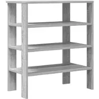 vidaXL Schoenenrek 61x32x70 cm bewerkt hout grijs sonoma