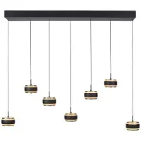 Pure Hanglamp Pure Falling Rings 7-lichts Black Pearl/Diamond