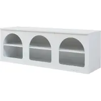 En.casa TV-tafel 'Trorhun' met 6 open vakken, afmetingen 140 x 38 x 48 cm, kleur wit