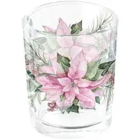 Ambiente Theelichthouder Pink poinsettia