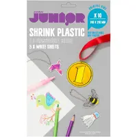 Panduro Junior - krimpfolie - 10 x A5 vellen - wit en transparant