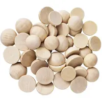 Panduro Houten ballen half - 40 stuks