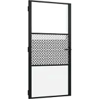 vidaXL Glazen deur 102,5 x 3,5 x 201,5 cm Aluminium Zwart