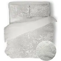 Eleganzzz Dekbedovertrek 3D Embossed Velvet Wave - off white 240x200/220cm