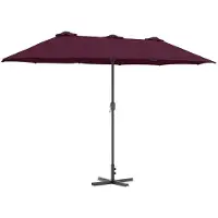 vidaXL Tuinparasol 370 x 197 x 239 cm Polyester en Aluminium