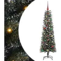 vidaXL Kunstkerstboom met 150 LED Groen 150 cm PVC en Plastic en Staal