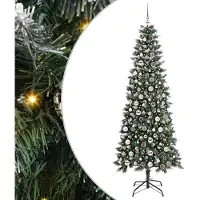 vidaXL Kunstkerstboom Groen 210 cm PVC en Plastic en Staal
