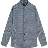 Ted Baker Faenza Heren Navy Geometrisch Overhemd