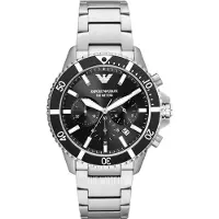 Emporio Armani Analoog horloge zwart / zilver