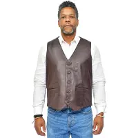 Infinity Leather Klassiek leren herenvest-Chester