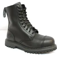 Grinders Stag CS zwarte unisex veiligheidsstalen neus militaire punklaarzen
