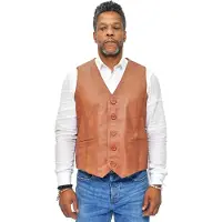 Infinity Leather Klassiek leren herenvest-Chester