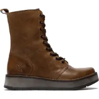 Fly london Dames Tan RAMI043 Casual Leren Veter Enkellaarsjes